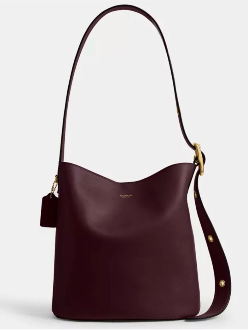 Coach Bleecker Bucket Bag in Merlot